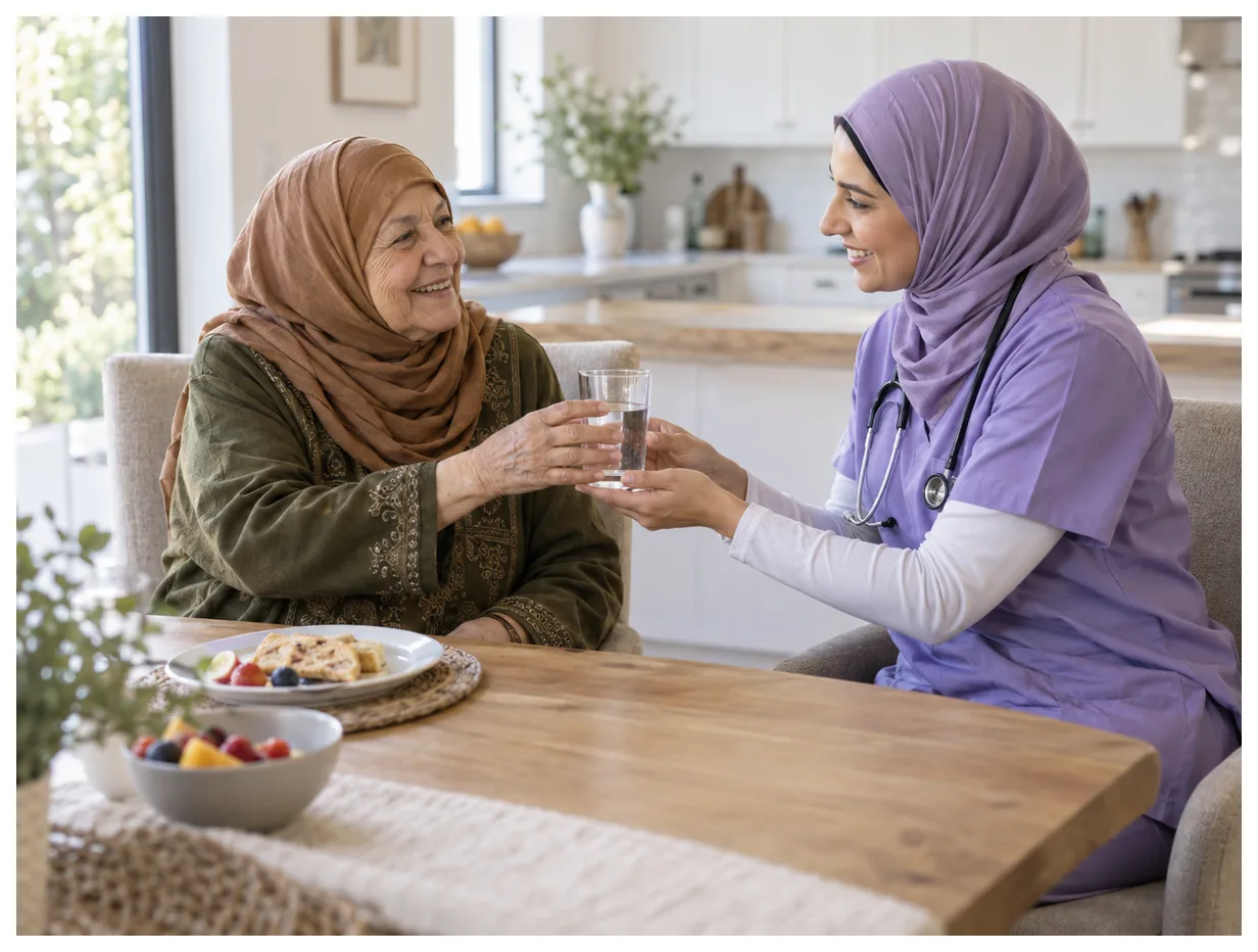 ممرضات رعاية منزلية للمرضى والمعاقين